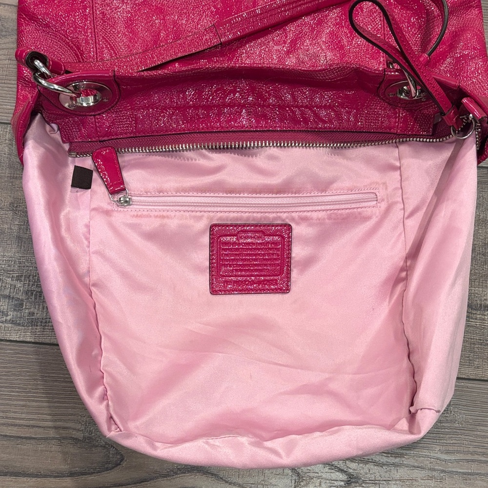 Coach Alex Raspberry Patent Leather Bag - Picture 2 of 13